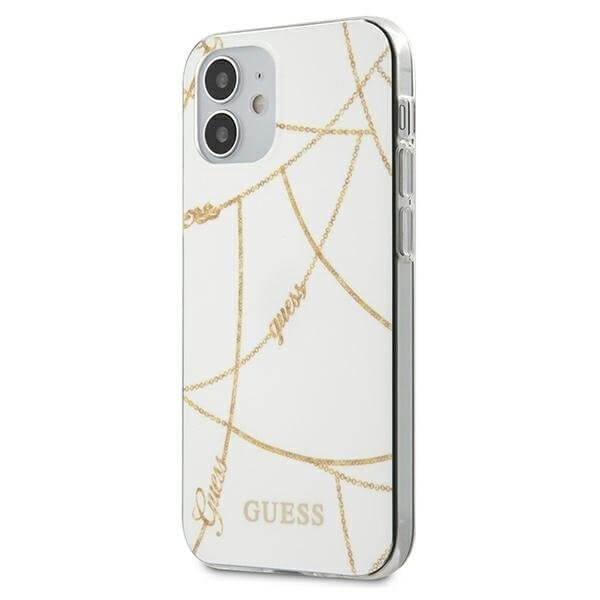 Guess cover iPhone 12 Mini Chain Collection Hvid guld Yellow