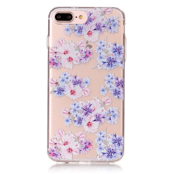 TPU Mobilskal till iPhone 7 Plus - Blommotiv Mönster
