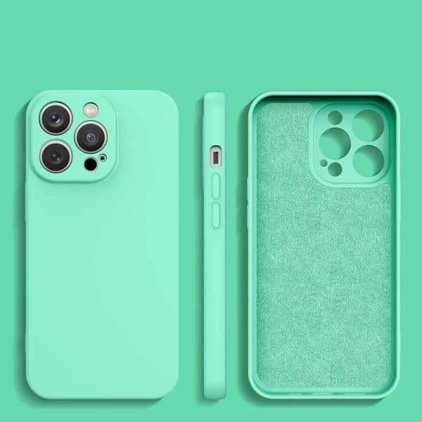 iPhone 14 Plus -kuori silikoni - mintunvihreä Grön