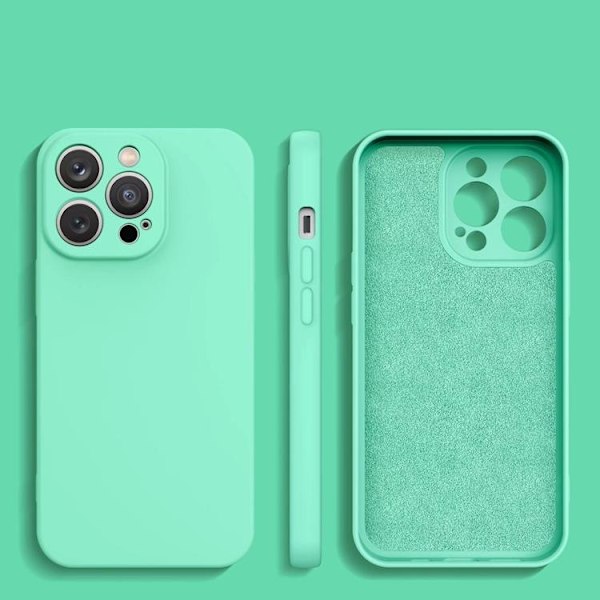 iPhone 14 Plus Skal Silicone - Mintgrön Grön