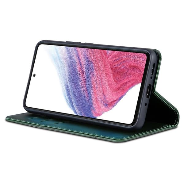 AZNS Samsung Galaxy A35 5G Plånboksfodral Konstläder - Grön