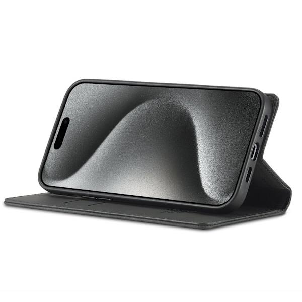 LC.IMEEKE iPhone 16 Pro Max Plånboksfodral Konstläder- Svart
