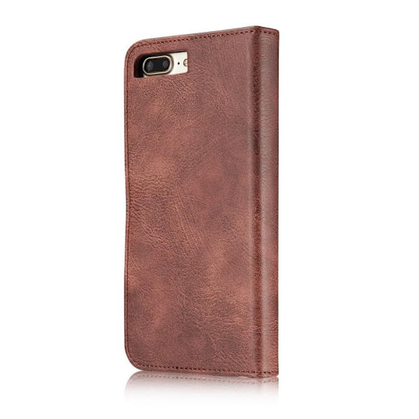 DG.MING iPhone 7 Plus Plånboksfodral i Äkta läder - Röd