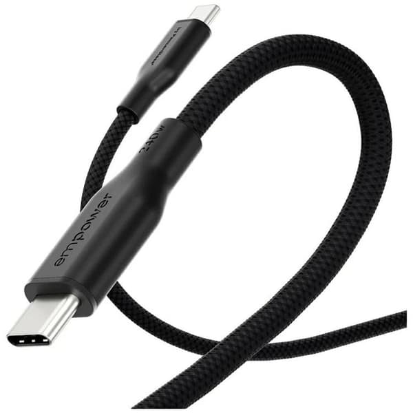 Empower by PanzerGlass USB-C til USB-C 240W kabel 1.2m Racing Svart