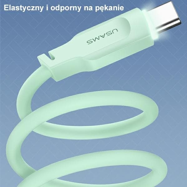 USAMS Kabel USB-C 6A 1,2m Display Lithe (US-SJ568) - Lila