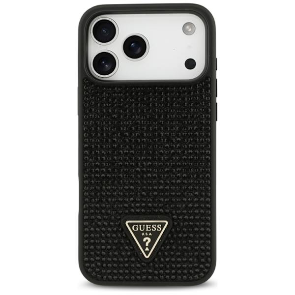 Guess Mobilskal till iPhone 17 Pro Rhinestone Triangle Logo - Svart