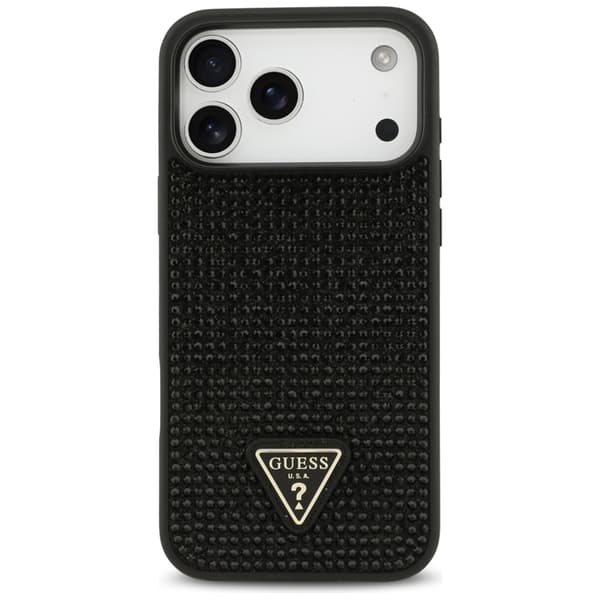 Guess Mobilskal till iPhone 17 Pro Rhinestone Triangle Logo - Svart Svart