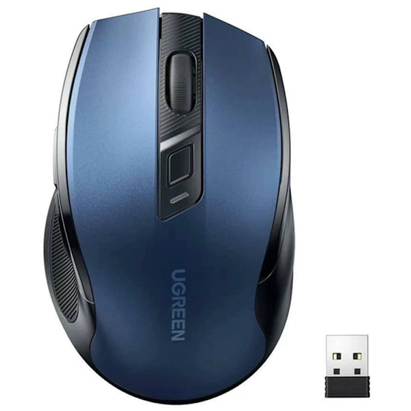 Ugreen MU006 Optisk Trådlös Mus USB 2.4GHz/Bluetooth 5.0 - Blå