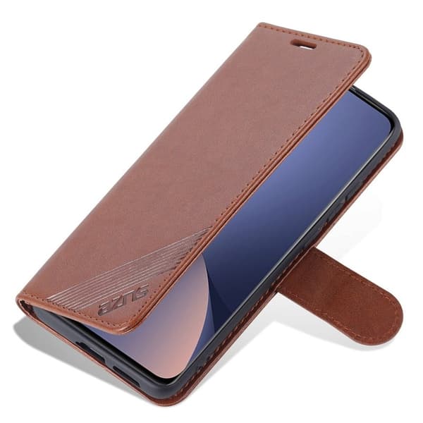 AZNS Xiaomi 12 Lite Plånboksfodral Konstläder - Brun
