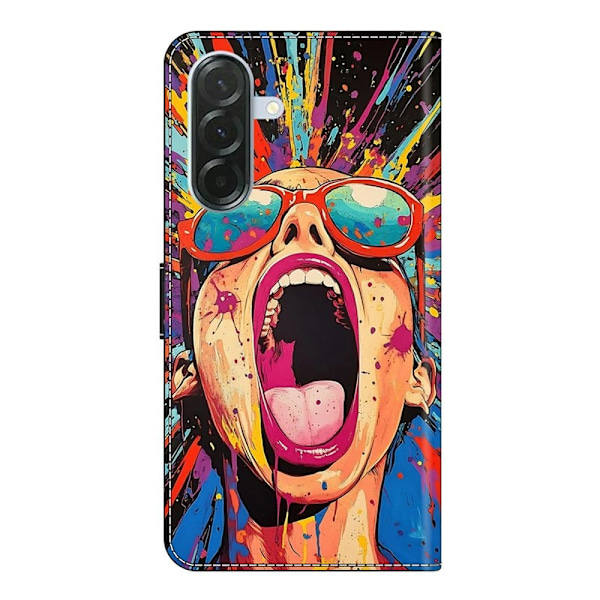 Samsung Galaxy A57 Plånboksfodral Konstläder Mönstertryck - Graffiti Scream