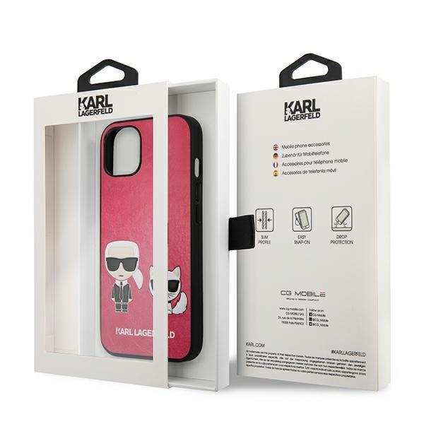 Karl Lagerfeld iPhone 13 Mini Cover Iconic Karl & Choupette - Fuc