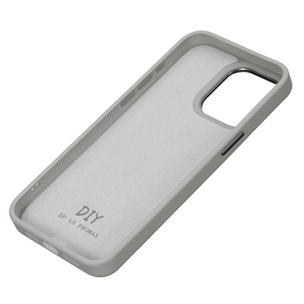 Mobilskal till iPhone 15 Pro E Ink 4-Color Display Customized - Grå Grå