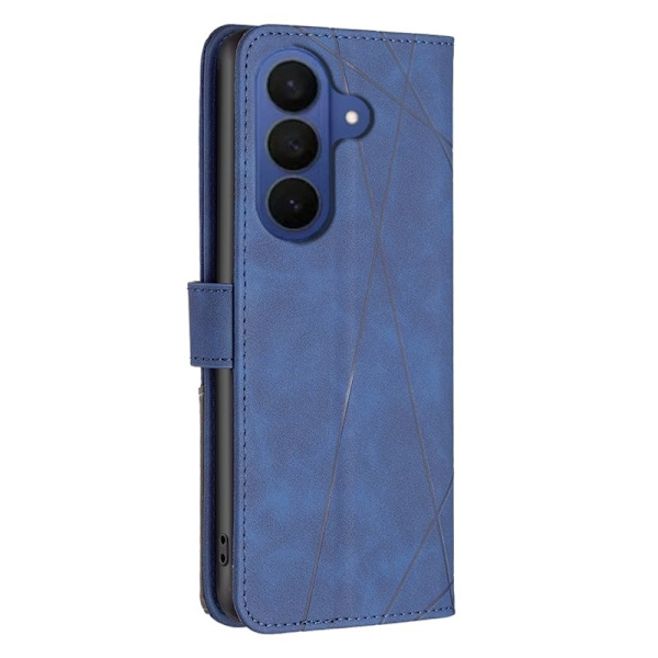 BINFEN Samsung Galaxy S26 Pro Plånboksfodral Konstläder Geometry - Blå