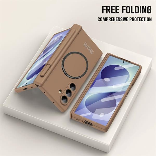 Mobilskal För Galaxy Z Fold 8 MagSafe med Stylus - Beige Beige