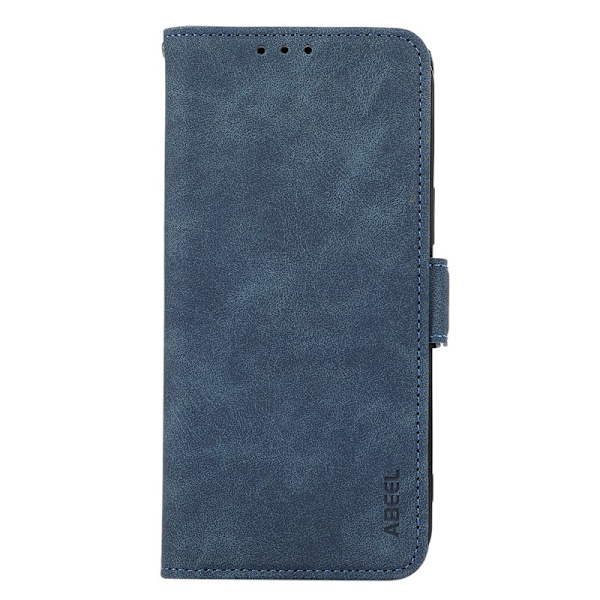 ABEEL iPhone 16 Pro Plånboksfodral Konstläder Folio Ställ Blå