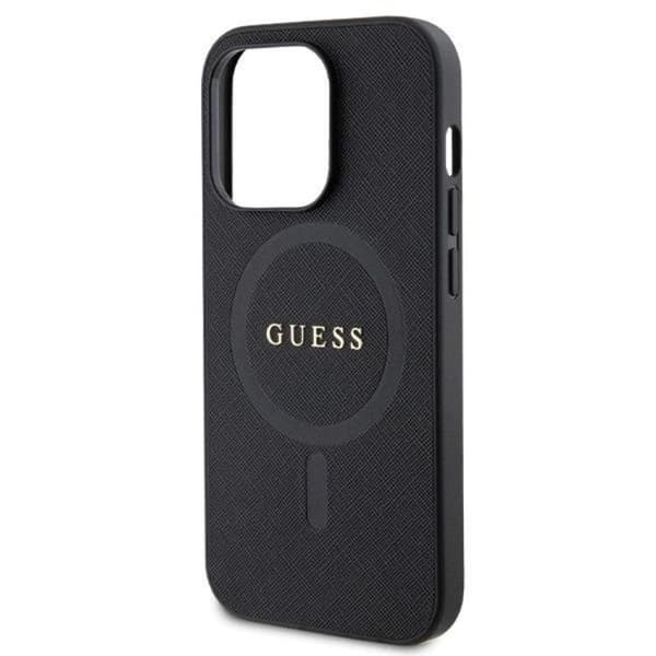 Guess iPhone 14 Pro Mobilskal Magsafe Saffiano - Sort Black