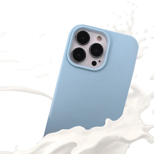 SiGN iPhone 15 Pro Mobilskal Liquid Silikon - Ljusblå