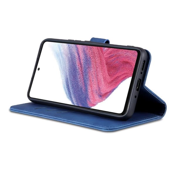 AZNS Samsung Galaxy A34 5G Plånboksfodral Konstläder - Blå