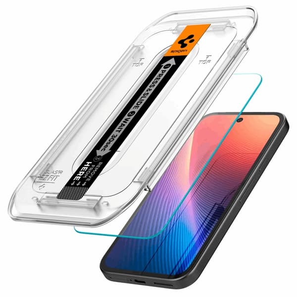 Spigen [2-Pack] Google Pixel 9a Härdat Glas Skärmskydd 'EZ Fit" Transparent