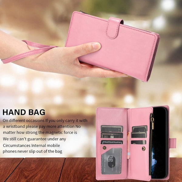 Plånboksfodral för Samsung Galaxy S26 Konstläder Stativ - Rosa