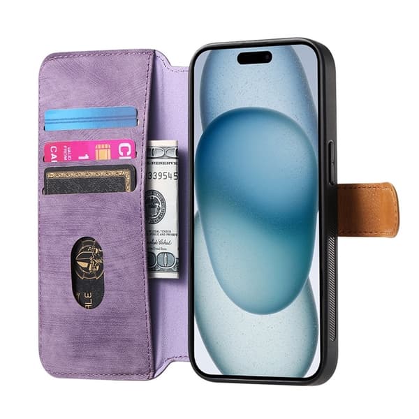 Plånboksfodral För iPhone 17 Armband Kickstand - Lila Lila