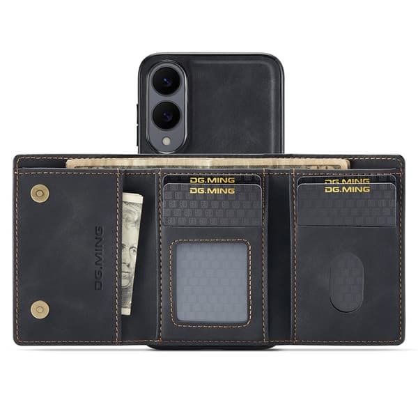 DG.MING M1 Series Mobilskal till Samsung Galaxy S25 Edge Kickstand Svart