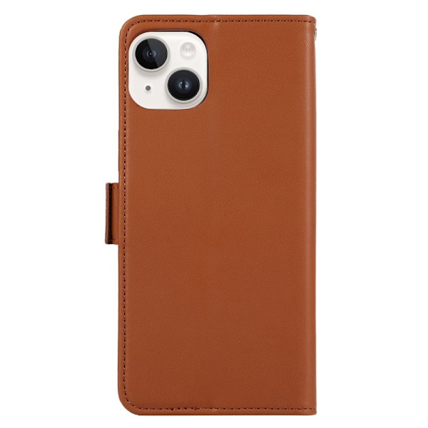 ABEEL iPhone 14 Plus Plånboksfodral Flip Konstläder med RFID-Skydd - Brun