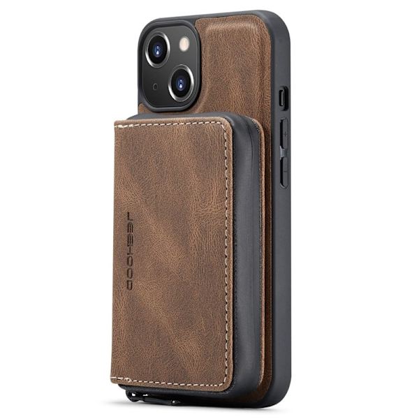 JEEHOOD Mobilskal till iPhone 14 Plus Shockproof KonstLäder Brun
