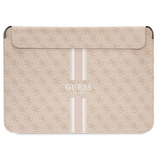 Guess Datafodral 16" Sleeve Printed Stripes - Rosa Svart