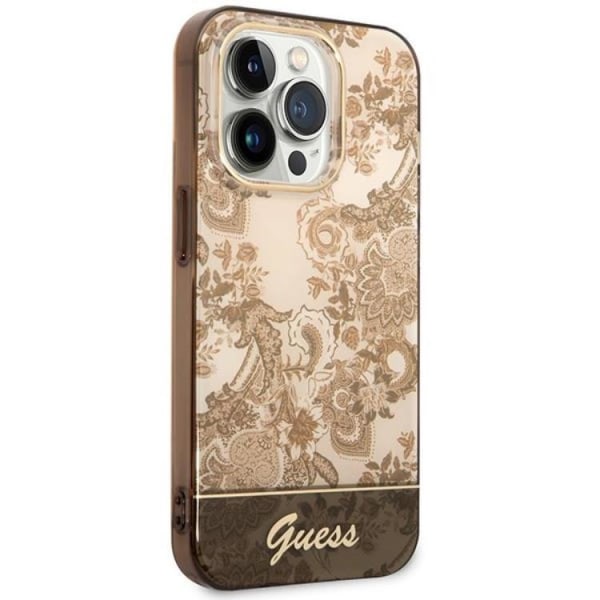 GUESS iPhone 14 Pro -kuori Porcelain Collection - Ocher