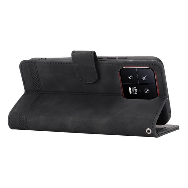 DIERFENG DF-03 Plånboksfodral för Xiaomi 13 5G - Konstläder - Svart