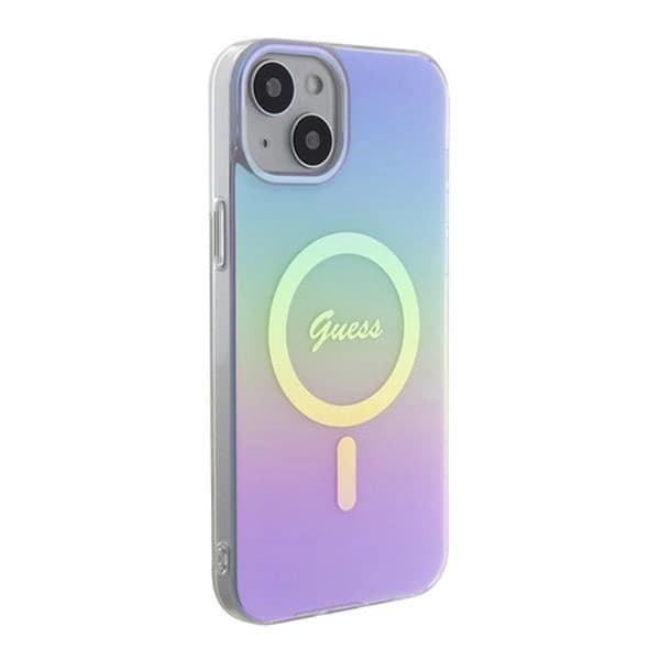 Guess Mobilskal till iPhone 15 Plus Magsafe IML Iridescent - Lila Lila