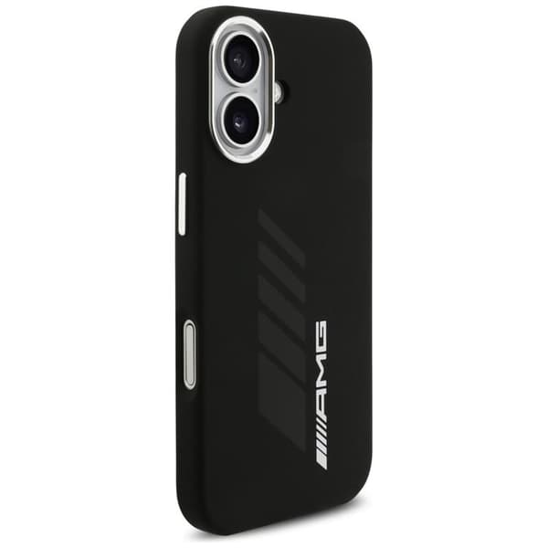 AMG telefontaske til iPhone 17 MagSafe silikone oversize rhombs - sort Svart
