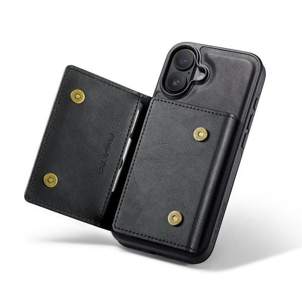 DG.MING M5 Series Mobilskal till iPhone 17 Magnetiskt Konstläder Svart