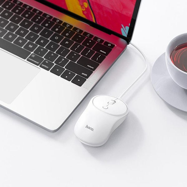 Hoco Kablet Mus USB-A 1.5 m GM13 - Hvid