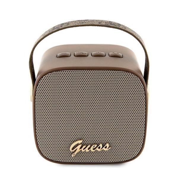 Guess Bluetooth-kaiutin Mini 4G Nahkainen Script-logo - Ruskea Brun