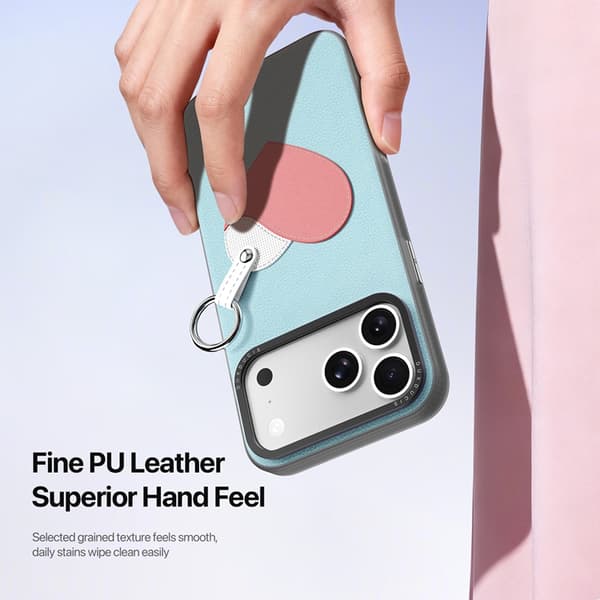 DUX DUCIS Mobilskal till iPhone 17 Pro med Fingerring/Rem Luvy Series Blå