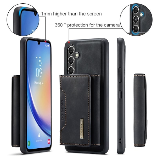 DG.MING Samsung Galaxy A34 5G Konstläder Plånboksfodral Svart