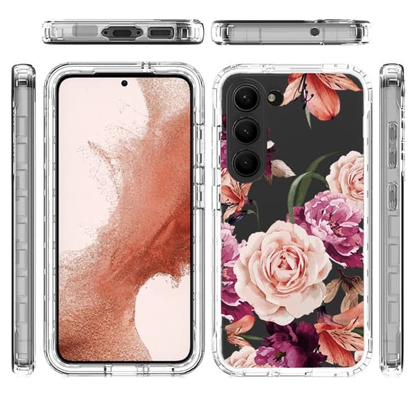 Galaxy S23 Plus Skal Pattern Printing - Lila Flower Lila