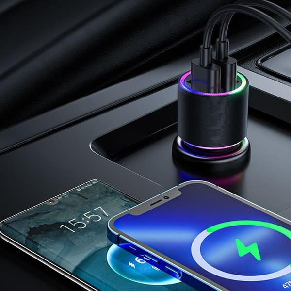 Joyroom Autonlaturi 2 x USB 24W - Musta Black