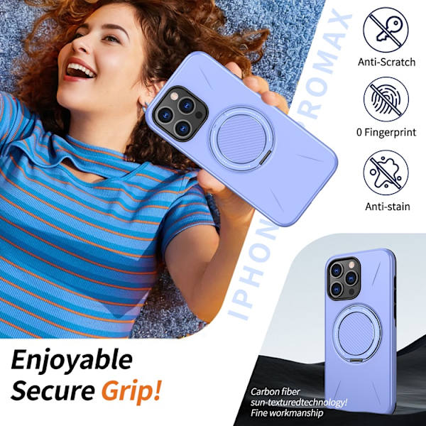 Mobilskal till iPhone 13 Pro MagSafe Rotating Kickstand TPU + PC Lila