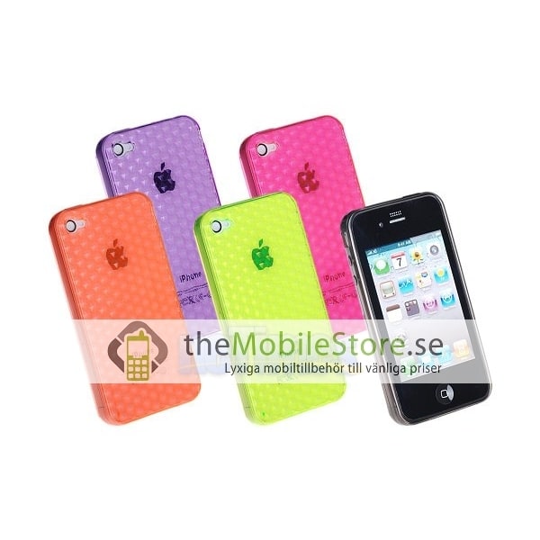 FlexiCase Skal till iPhone 4 - Hexagon (Orange)