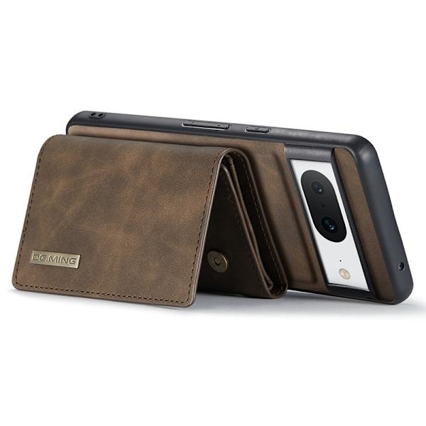 DG.MING Google Pixel 8 Konstläder Plånboksfodral Magnetisk Brun