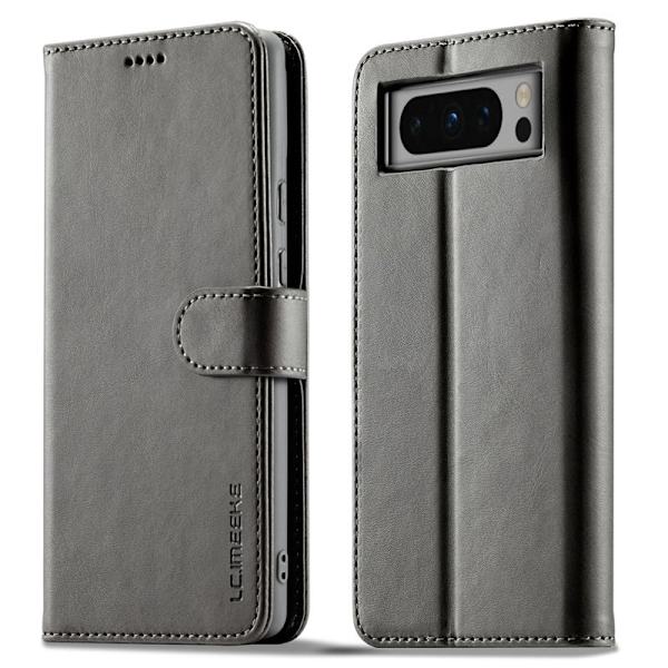 LC.IMEEKE Google Pixel 8 Pro Plånboksfodral Konstläder - Grå