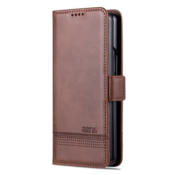 AZNS Samsung Galaxy Z Fold5 Plånboksfodral Konstläder - Brun