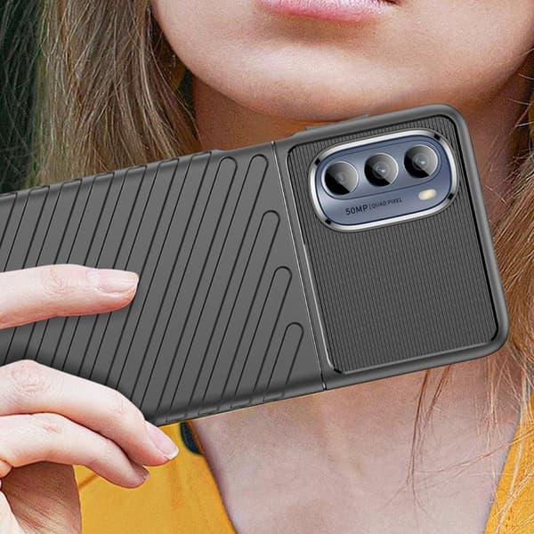 Motorola Moto G62 5G Taske Thunder Silikone Armor - Sort Black