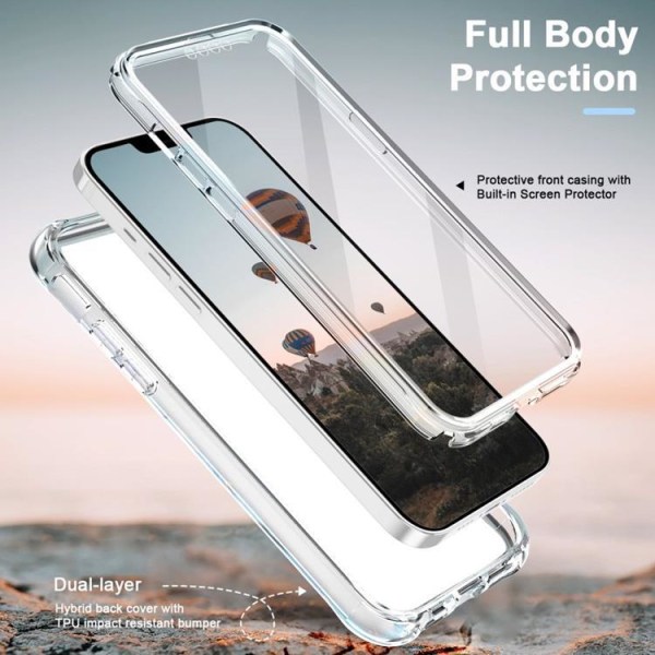 iPhone 14 Pro Cover 360 Marble - Brun