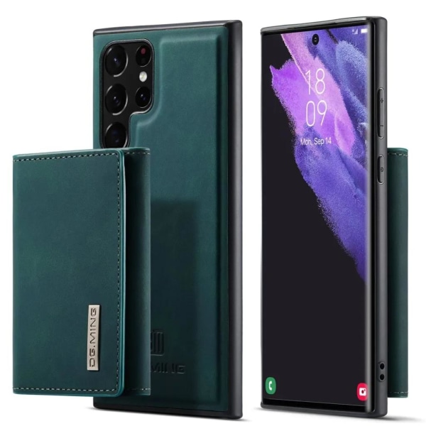 DG.Ming Galaxy S23 Ultra Wallet Case 2in1 irrotettava M1 - vihreä