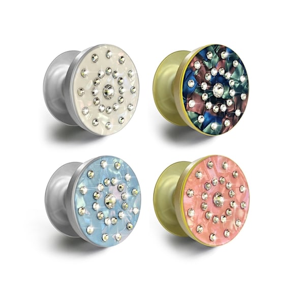 Round Popup Hållare - Vit Diamond