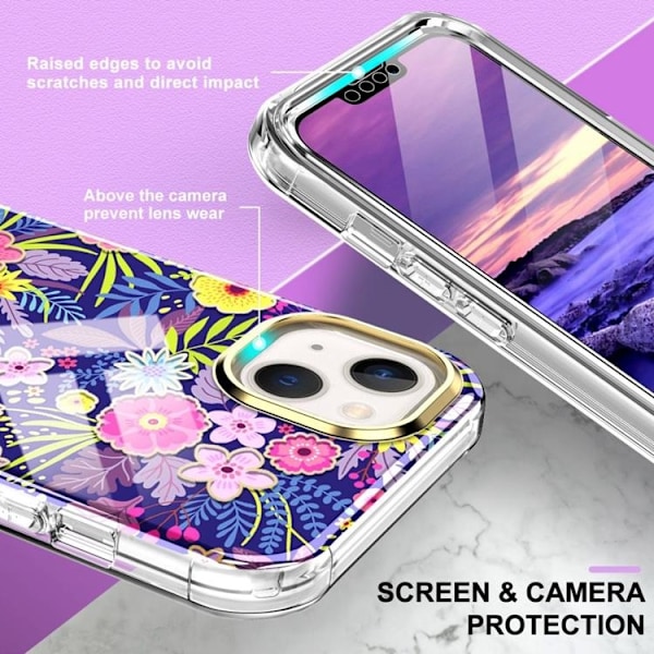 iPhone 14 Plus Skal 360 Marble - Rosa